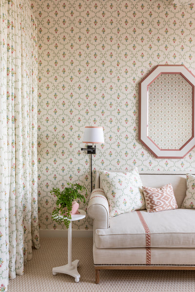 Clay Coated Wallpaper - Pastel Trellis – Hill House Home