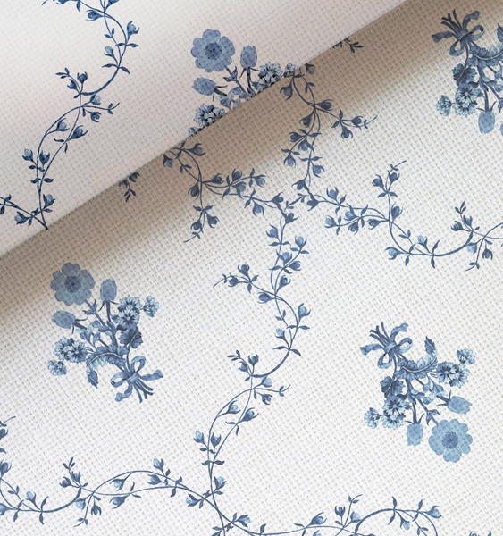 Paperweave Wallpaper - Blue Trellis – Hill House Home
