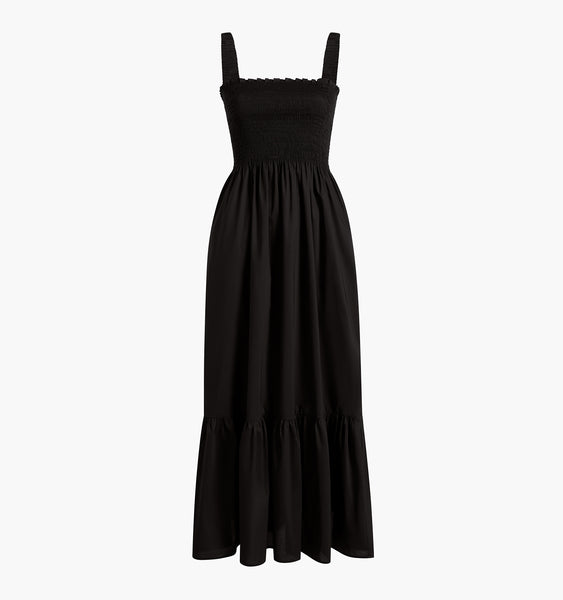 House on the Hill　Dress (Black)　100(3Y) The Elizabeth Nap Dress - Black Cotton – Hill House Home