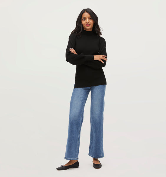 The Winter Sweater - Black Rib Knit – Hill House Home
