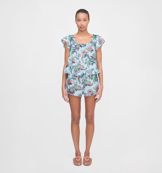 House on the Hill 花柄 Tシャツ　80cm The-Josie-Set_-Light-Blue-