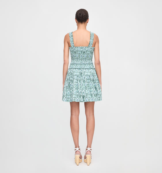 The Azalea Mini Nap Dress - Green Palm Ikat – Hill House Home