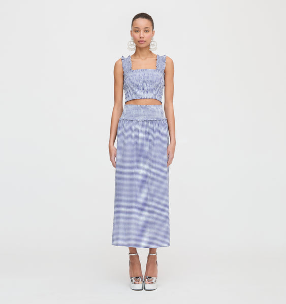 The Azalea Nap Top - Navy Gingham – Hill House Home