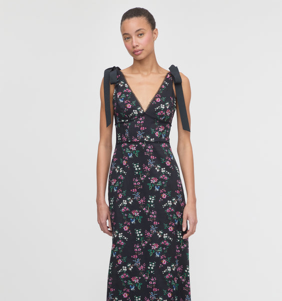 The Cassie Dress - Navy Scallop Bow Chintz Hill House Home The Cassie Dress - Navy Scallop Bow Chintz Hill House Home