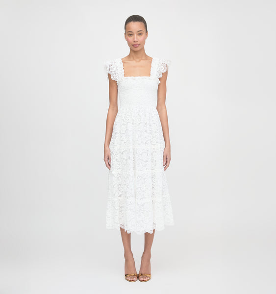 The Lace Ellie Nap Dress - White Fleur Lace Hill House Home The Lace Ellie Nap Dress - White Fleur Lace Hill House Home