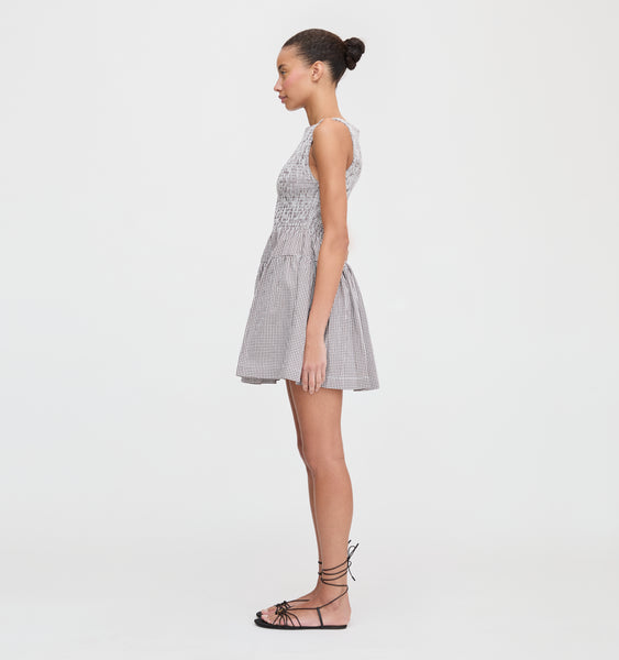 トップス Mimi girls set mini dress gray Miss Circle Women Melody Gray Stripe Halter Drop Waist Mini Dress