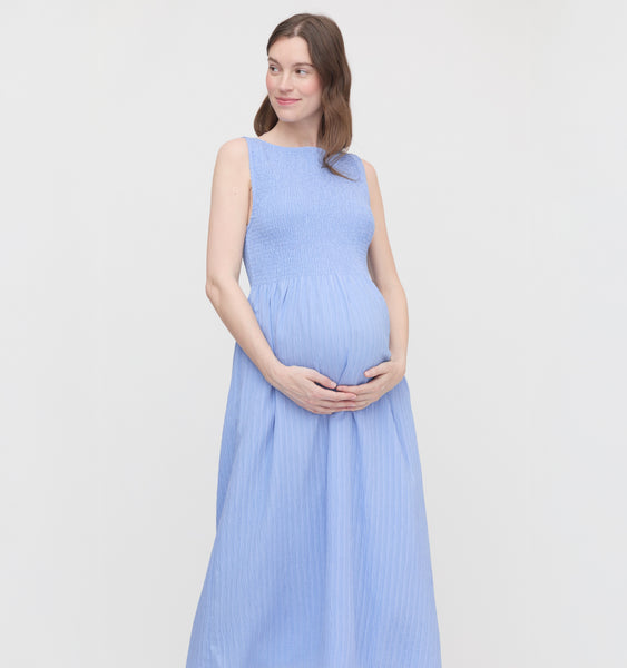 The Maternity Cosima Nap Dress Bluebird | XXS