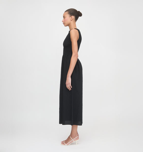 The Cosima Nap Dress - Black Tonal Seersucker – Hill House Home