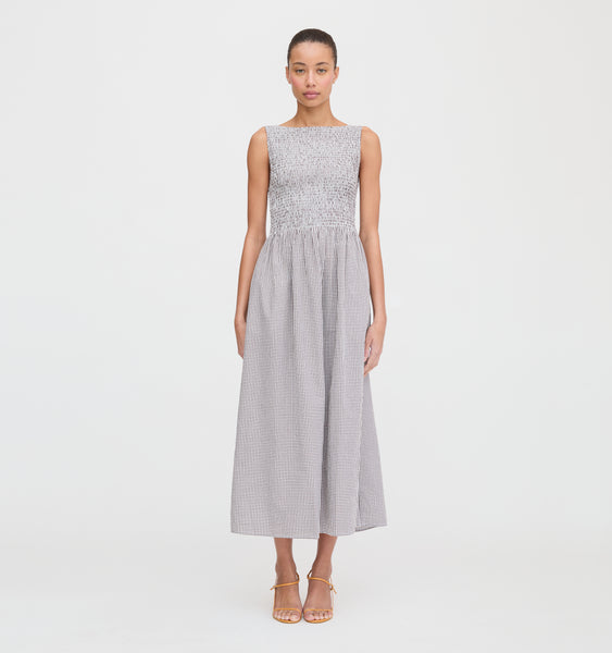 The Cosima Nap Dress - Chocolate Gingham – Hill House Home