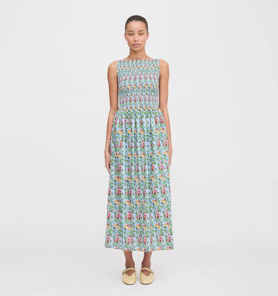 The Cosima Nap Dress - Geranium Stripe – Hill House Home