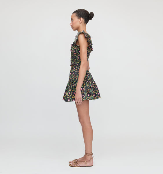 The Cropped Paz Top - Black Cisco Trellis – Hill House Home