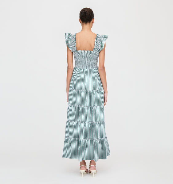 The Ellie Maxi Nap Dress - Green Stripe – Hill House Home