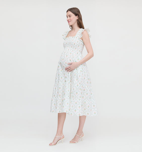 open lace back dress Buy Pink Ruffle Maternity Dress main image 1