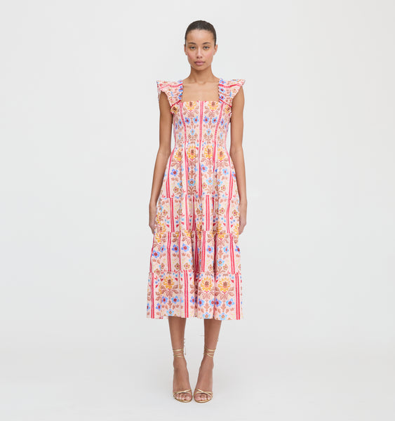 新品未使用 House on the Hill (Flower Stripe) TheEllieNapDress_FloralBlockSt
