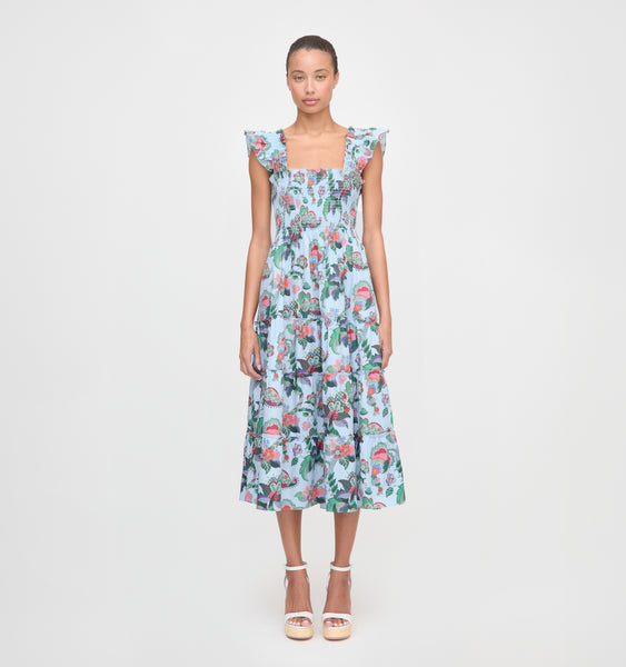 Hill House Home The Ellie Nap Dress - Light Blue Jungle Floral