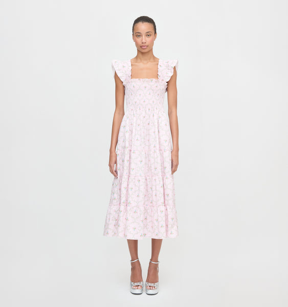 The Ellie Nap Dress - Light Pink Trellis – Hill House Home