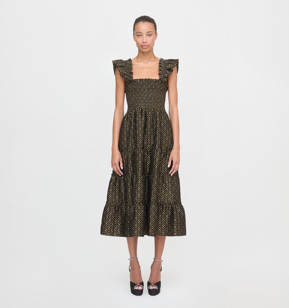 The Ellie Nap Dress - Metallic Brocade – Hill House Home