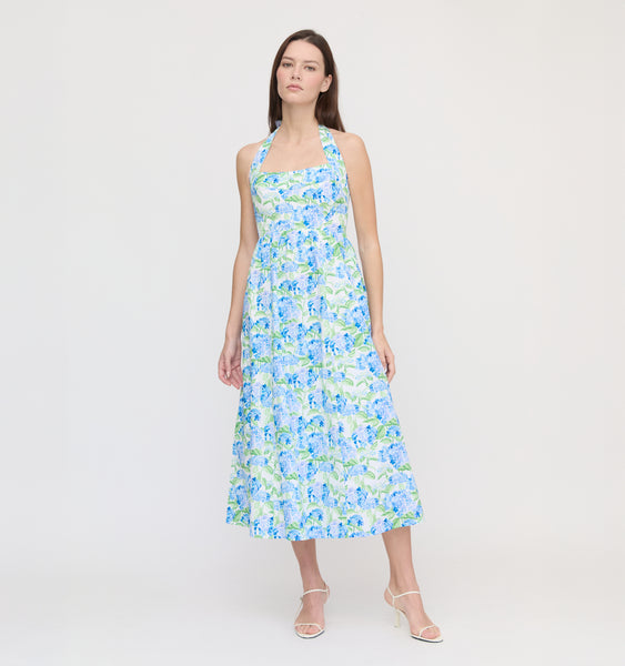 house on the hill Dress (Flower)70センチ The Hill House x La Coqueta Fleur Midi Dress - Blue