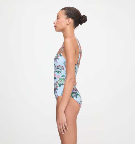 The Giana One Piece - Light Blue Jungle Floral – Hill House Home