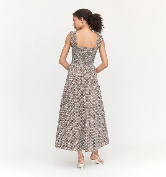 The Kimmy Nap Dress - Chocolate Circular Lattice – Hill House Home