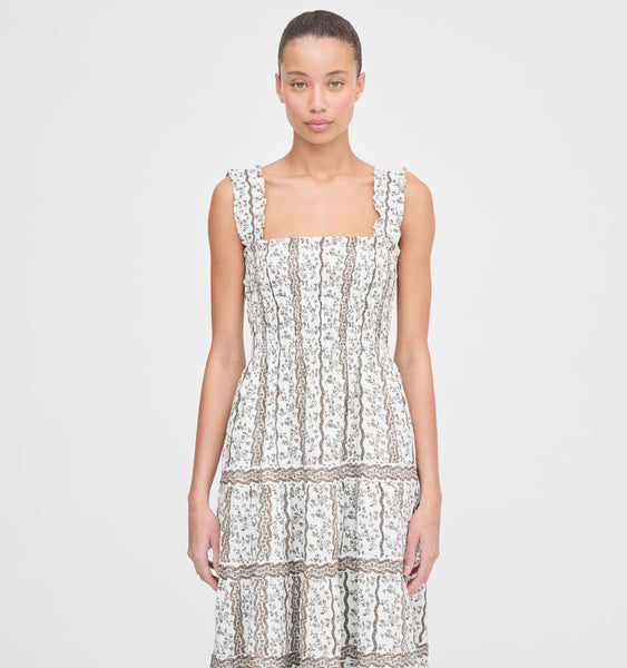 The Kimmy Nap Dress - Mocha Provence Floral – Hill House Home