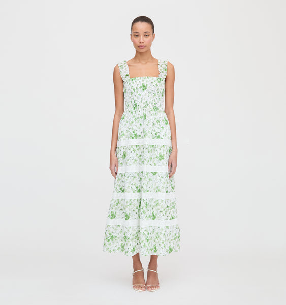 The Kimmy Nap Dress - Green Sweet Peas – Hill House Home