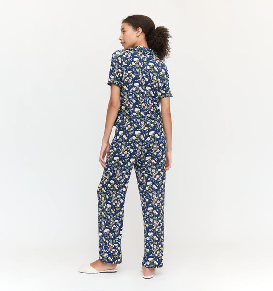 The Marina Pajama Set - Navy Bluebonnet – Hill House Home