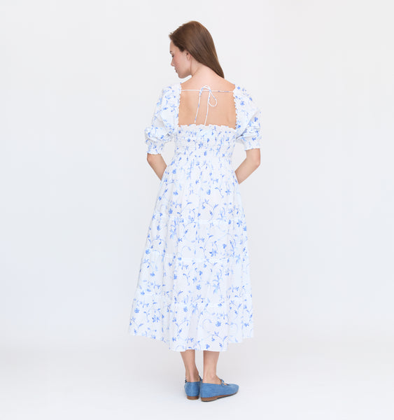 The Nesli Nap Dress - Blue Botanical – Hill House Home