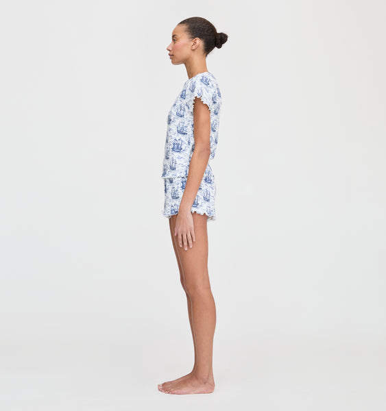 Downtime Short Sleeve Pajama Pant Set
