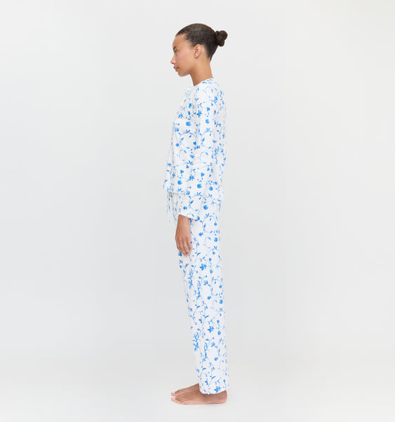 The Olivia Pajama Set - Blue Botanical – Hill House Home