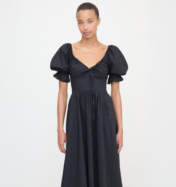 The Ophelia Dress - Black Cotton Voile – Hill House Home