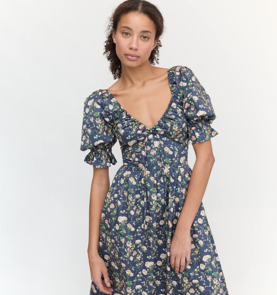 The Ophelia Dress - Navy Bluebonnet – Hill House Home
