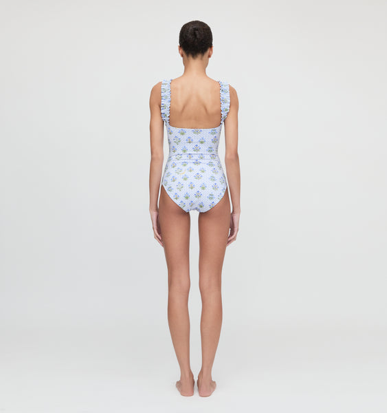 The Teagan One Piece - Blue Block Print – Hill House Home