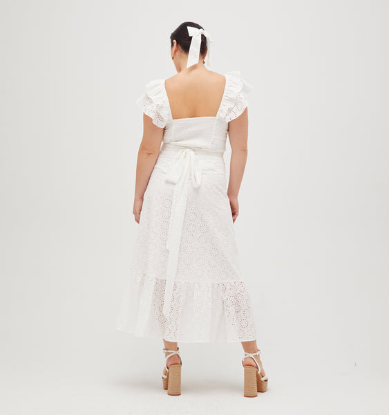 The Zuri Top - White Eyelet – Hill House Home