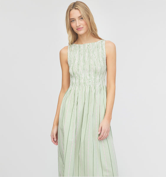 slim fit dress slacks Miss Circle Women Ulissa Light Green Square Neck Jacquard Textured High Slit Maxi Dress main image 0