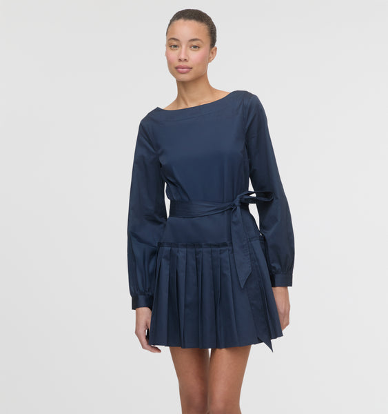 ワンピース house on the hill dress navy The Indigo Dress - Navy – Hill House Home