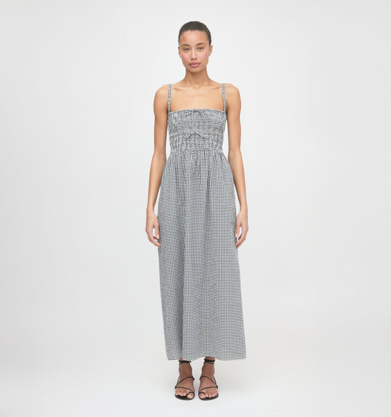 The Larissa Nap Dress - Black/Sand Gingham