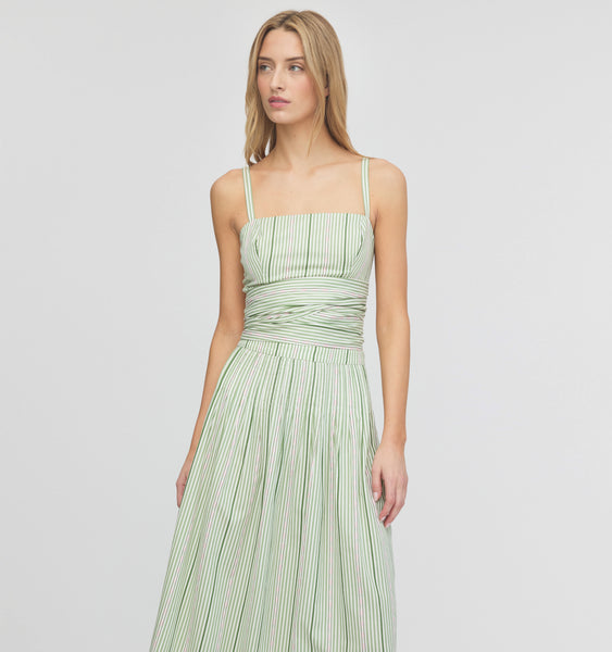 The Miranda Top - Green Jacquard Stripe – Hill House Home