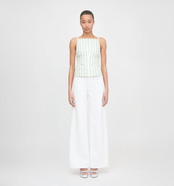 The Racquel Top - Brocade Vine Stripe – Hill House Home