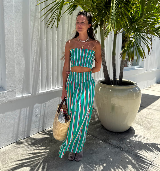 The Delphine Nap Skirt - Sunset Stripe – Hill House Home