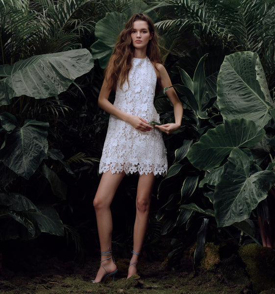 The Sasha Dress - White Floral Lace – Hill House Home