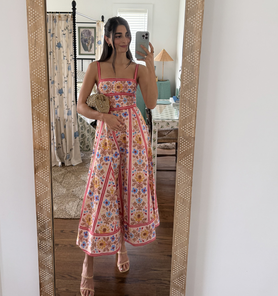 ワンピース house on the hill Dress (Flower) 90cm The Hill House x La Coqueta Matilda Dress - Green Bird
