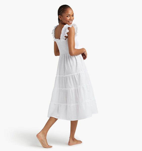 The Ellie Nap Dress White Swiss Dot