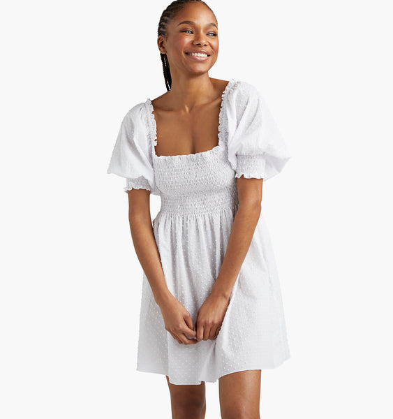 White swiss dot dress online
