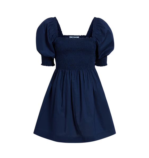 The Athena Nap Dress - Navy Cotton – Hill House Home