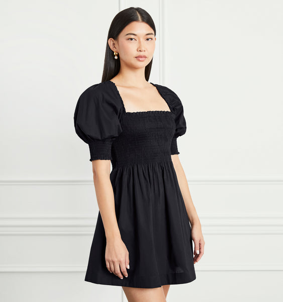 House on the hill dress ネイビー　80cm The Athena Nap Dress - Black Cotton – Hill House Home