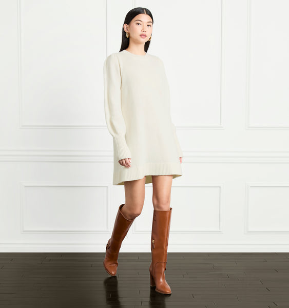 The Sylvie Sweater Dress - Cream Merino Wool – Hill House Home
