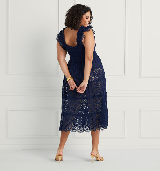 The Lace Ellie Nap Dress - Navy Lace Hill House Home The Lace Ellie Nap Dress - Navy Lace Hill House Home
