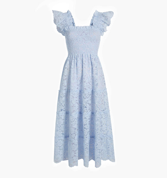 Powder blue lace clearance dress