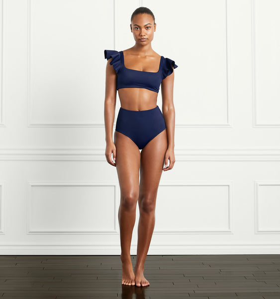 Navy blue swimsuit sales top